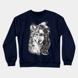 Wolf-Girl Crewneck Sweatshirt